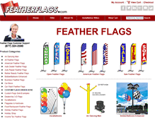 Tablet Screenshot of featherflags.com